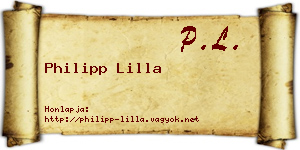 Philipp Lilla névjegykártya